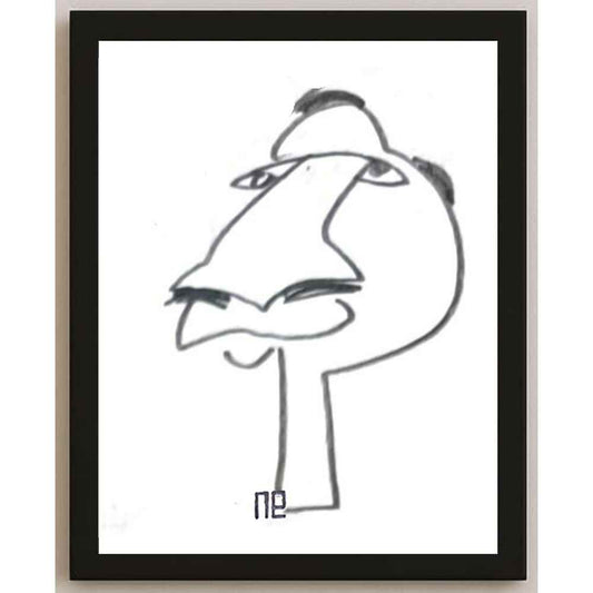 Nezih Danyal Tipler Kişiye Özel Sertifikalı Sınırlı Fine Art Karikatür Baskı NTP00405