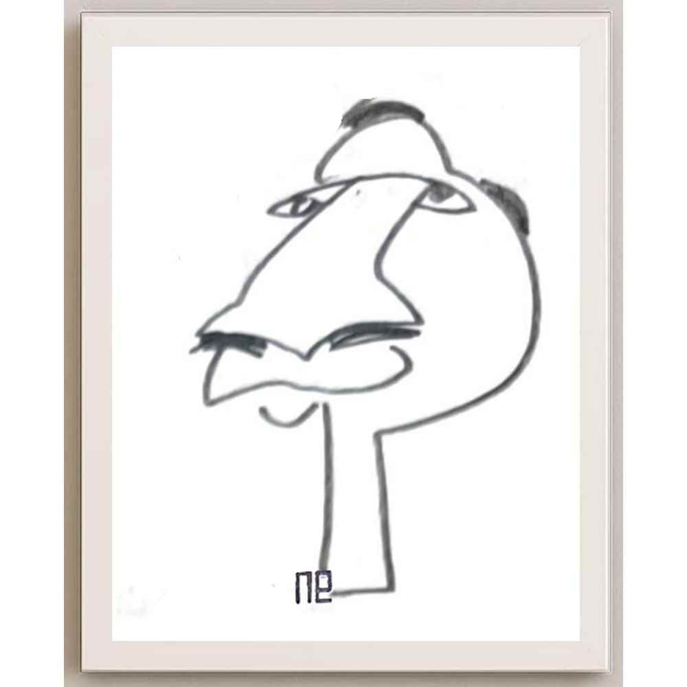 Nezih Danyal Tipler Kişiye Özel Sertifikalı Sınırlı Fine Art Karikatür Baskı NTP00405