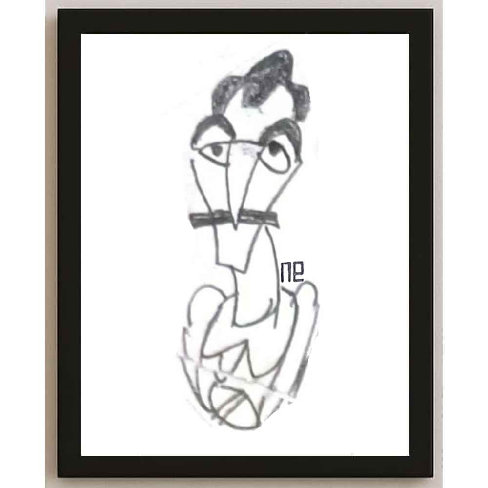 Nezih Danyal Tipler Kişiye Özel Sertifikalı Sınırlı Fine Art Karikatür Baskı NTP00409