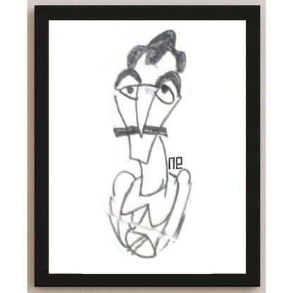 Nezih Danyal Tipler Kişiye Özel Sertifikalı Sınırlı Fine Art Karikatür Baskı NTP00409