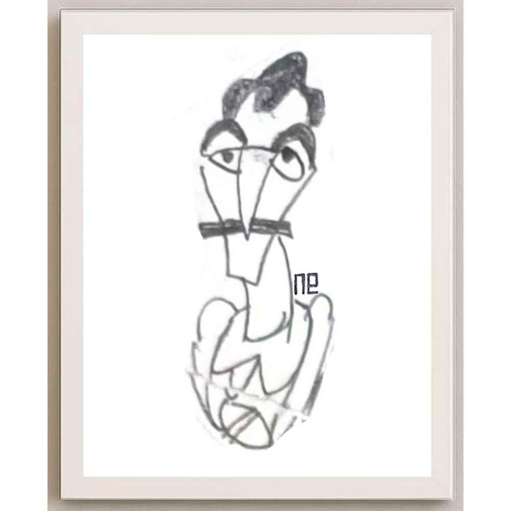Nezih Danyal Tipler Kişiye Özel Sertifikalı Sınırlı Fine Art Karikatür Baskı NTP00409