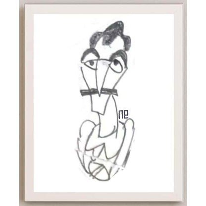 Nezih Danyal Tipler Kişiye Özel Sertifikalı Sınırlı Fine Art Karikatür Baskı NTP00409