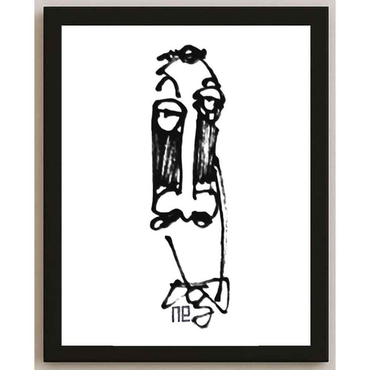 Nezih Danyal Tipler Kişiye Özel Sertifikalı Sınırlı Fine Art Karikatür Baskı NTP00410