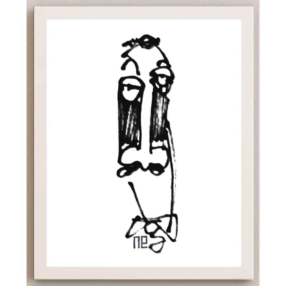 Nezih Danyal Tipler Kişiye Özel Sertifikalı Sınırlı Fine Art Karikatür Baskı NTP00410