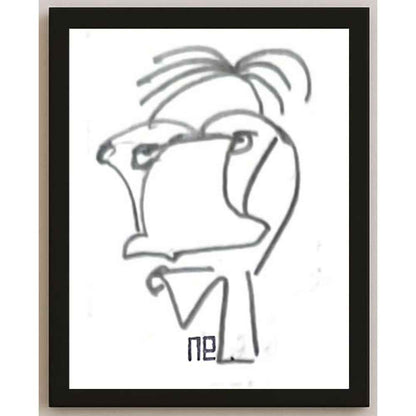 Nezih Danyal Tipler Kişiye Özel Sertifikalı Sınırlı Fine Art Karikatür Baskı NTP00412