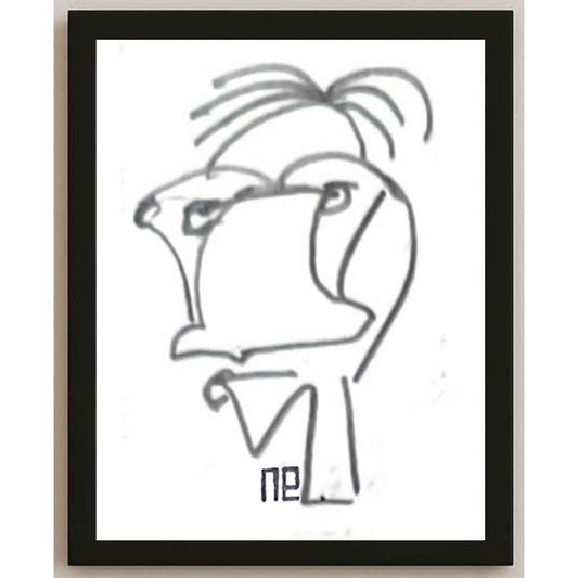 Nezih Danyal Tipler Kişiye Özel Sertifikalı Sınırlı Fine Art Karikatür Baskı NTP00412