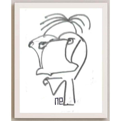 Nezih Danyal Tipler Kişiye Özel Sertifikalı Sınırlı Fine Art Karikatür Baskı NTP00412