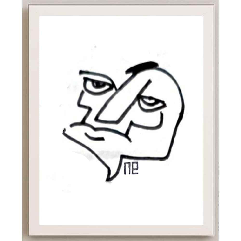 Nezih Danyal Tipler Kişiye Özel Sertifikalı Sınırlı Fine Art Karikatür Baskı NTP00413