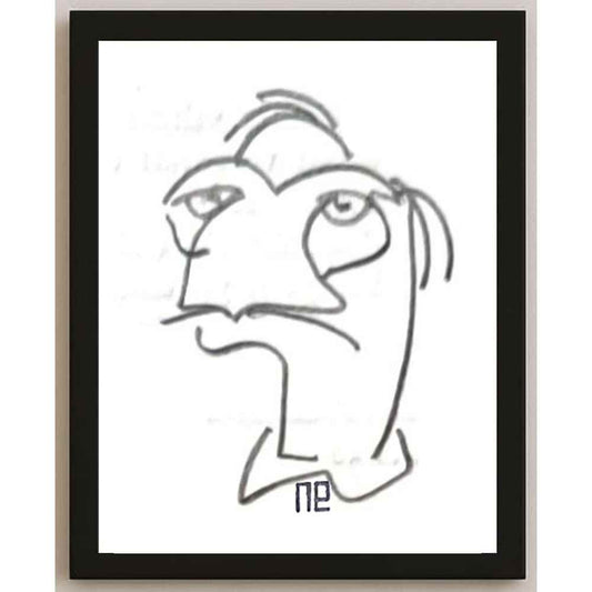 Nezih Danyal Tipler Kişiye Özel Sertifikalı Sınırlı Fine Art Karikatür Baskı NTP00414