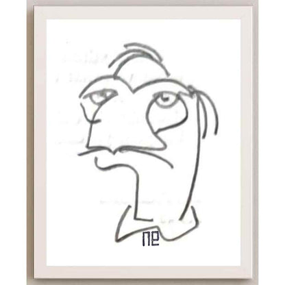Nezih Danyal Tipler Kişiye Özel Sertifikalı Sınırlı Fine Art Karikatür Baskı NTP00414