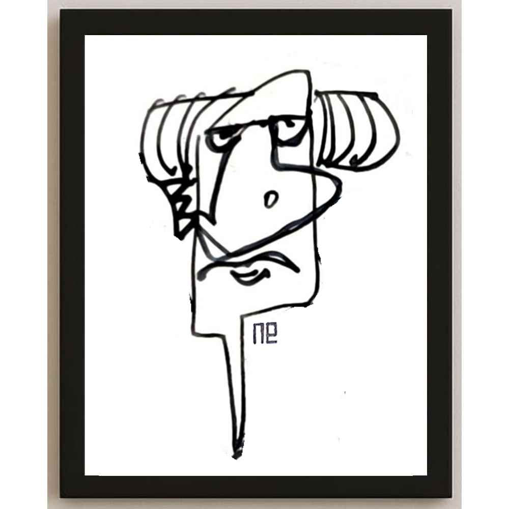 Nezih Danyal Tipler Kişiye Özel Sertifikalı Sınırlı Fine Art Karikatür Baskı NTP00422