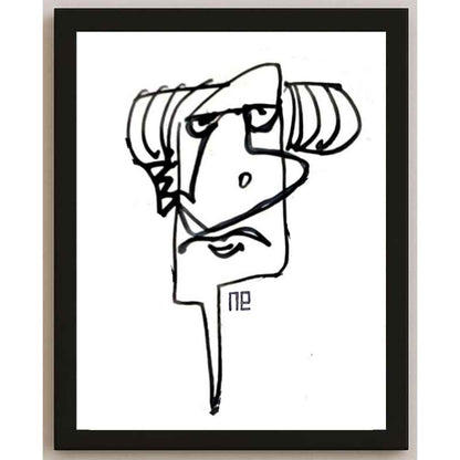 Nezih Danyal Tipler Kişiye Özel Sertifikalı Sınırlı Fine Art Karikatür Baskı NTP00422