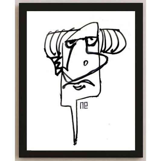 Nezih Danyal Tipler Kişiye Özel Sertifikalı Sınırlı Fine Art Karikatür Baskı NTP00422