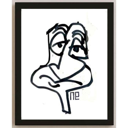 Nezih Danyal Tipler Kişiye Özel Sertifikalı Sınırlı Fine Art Karikatür Baskı NTP00423