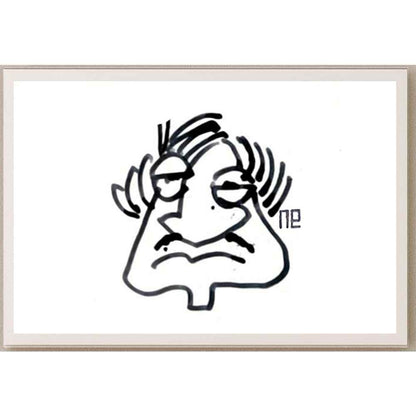 Nezih Danyal Tipler Kişiye Özel Sertifikalı Sınırlı Fine Art Karikatür Baskı NTP00424