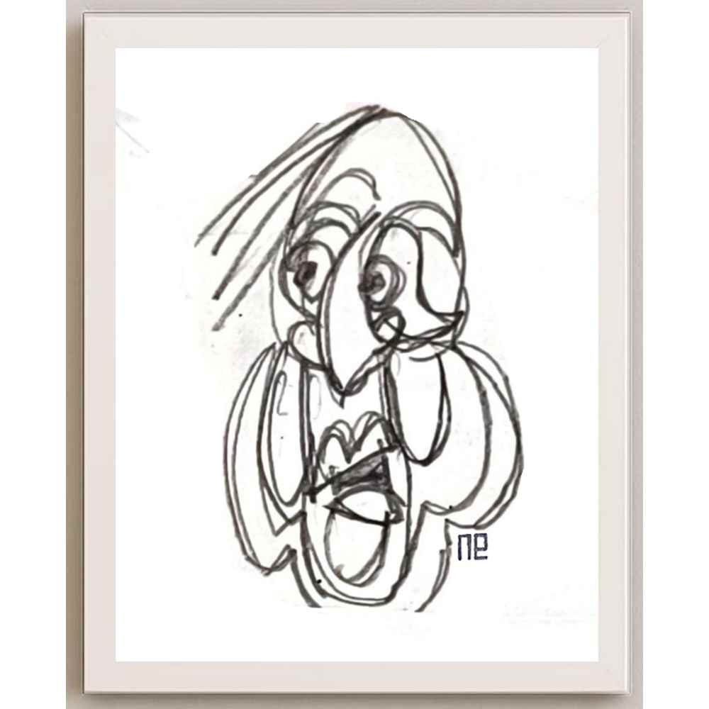 Nezih Danyal Tipler Kişiye Özel Sertifikalı Sınırlı Fine Art Karikatür Baskı NTP00425