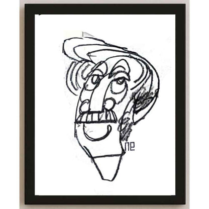 Nezih Danyal Tipler Kişiye Özel Sertifikalı Sınırlı Fine Art Karikatür Baskı NTP00426