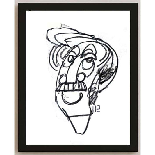 Nezih Danyal Tipler Kişiye Özel Sertifikalı Sınırlı Fine Art Karikatür Baskı NTP00426