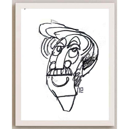 Nezih Danyal Tipler Kişiye Özel Sertifikalı Sınırlı Fine Art Karikatür Baskı NTP00426