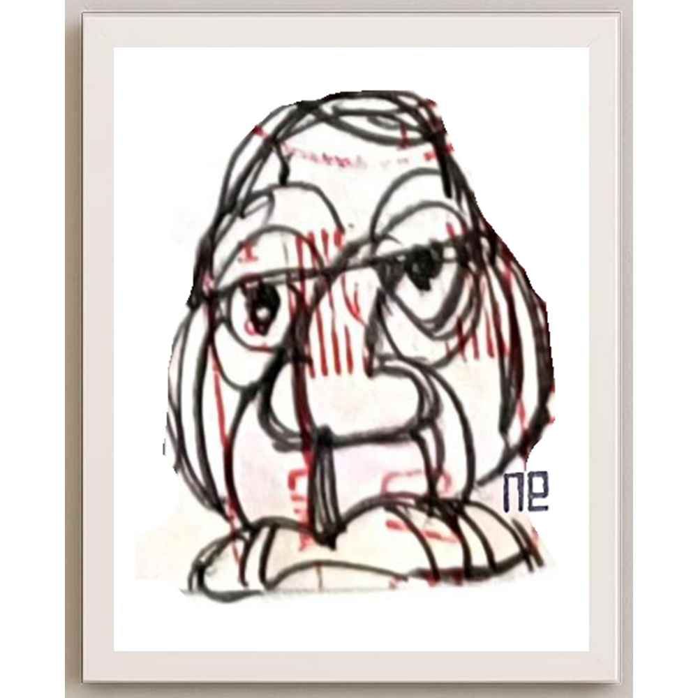 Nezih Danyal Tipler Kişiye Özel Sertifikalı Sınırlı Fine Art Karikatür Baskı NTP00428