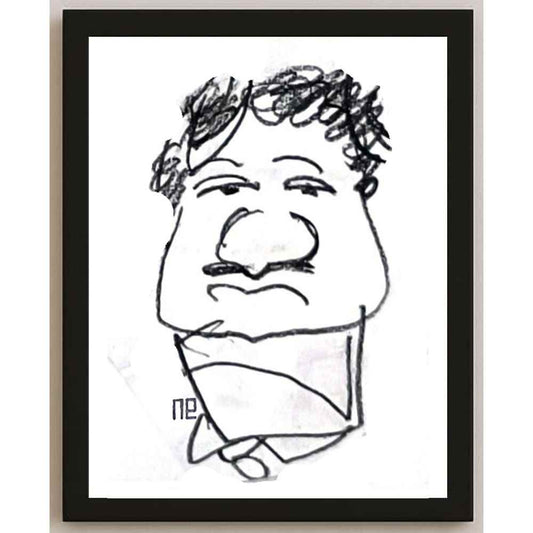 Nezih Danyal Tipler Kişiye Özel Sertifikalı Sınırlı Fine Art Karikatür Baskı NTP00429