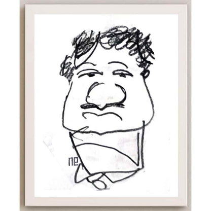 Nezih Danyal Tipler Kişiye Özel Sertifikalı Sınırlı Fine Art Karikatür Baskı NTP00429
