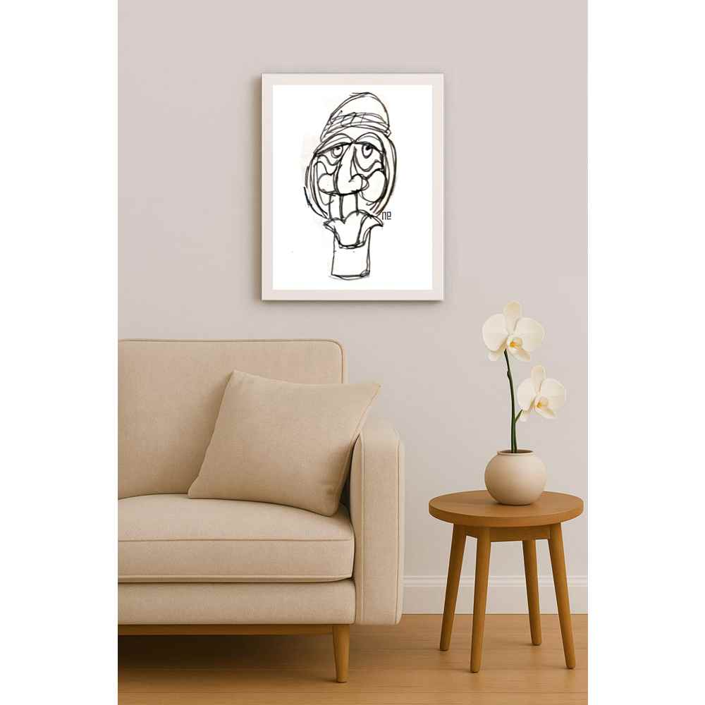 Nezih Danyal Tipler Kişiye Özel Sertifikalı Sınırlı Fine Art Karikatür Baskı NTP00431