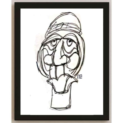 Nezih Danyal Tipler Kişiye Özel Sertifikalı Sınırlı Fine Art Karikatür Baskı NTP00431