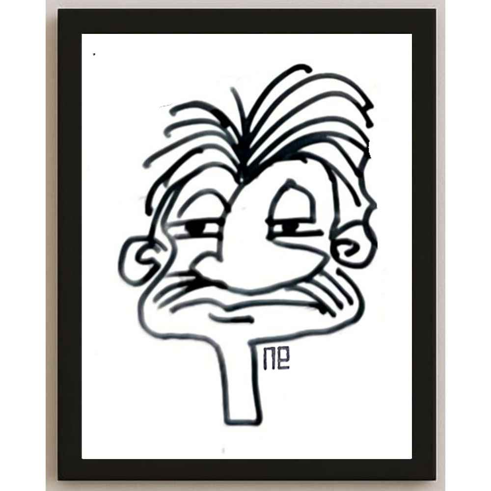 Nezih Danyal Tipler Kişiye Özel Sertifikalı Sınırlı Fine Art Karikatür Baskı NTP00435