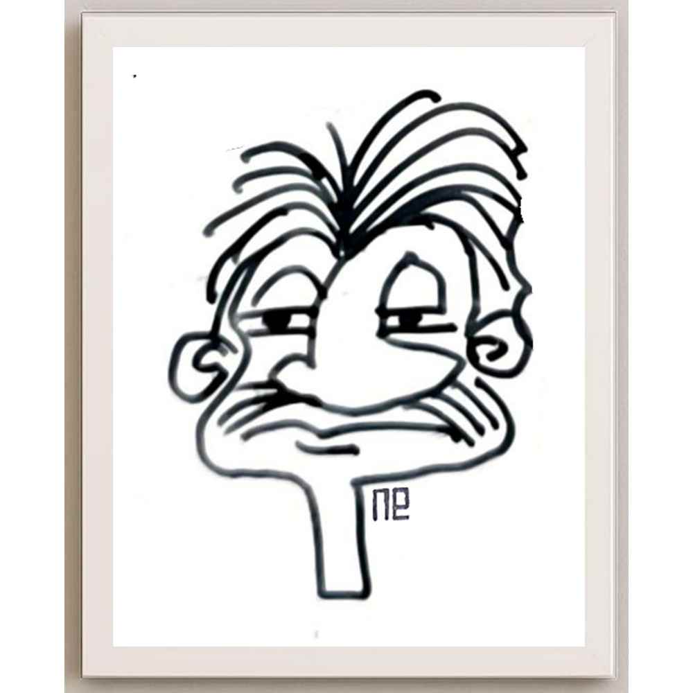 Nezih Danyal Tipler Kişiye Özel Sertifikalı Sınırlı Fine Art Karikatür Baskı NTP00435