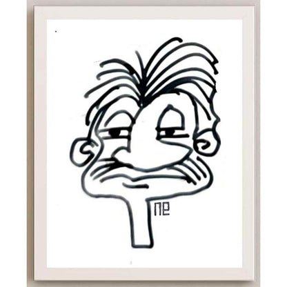 Nezih Danyal Tipler Kişiye Özel Sertifikalı Sınırlı Fine Art Karikatür Baskı NTP00435