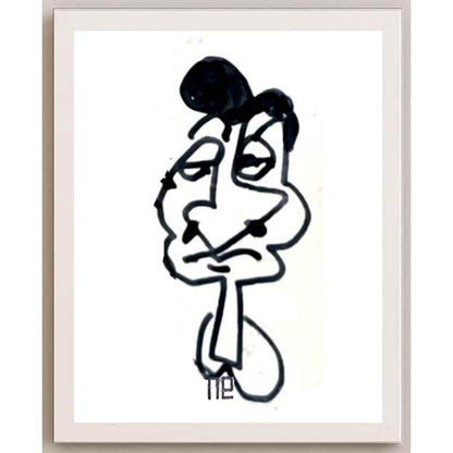 Nezih Danyal Tipler Kişiye Özel Sertifikalı Sınırlı Fine Art Karikatür Baskı NTP00436