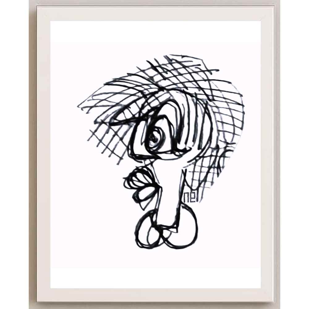 Nezih Danyal Tipler Kişiye Özel Sertifikalı Sınırlı Fine Art Karikatür Baskı NTP00440