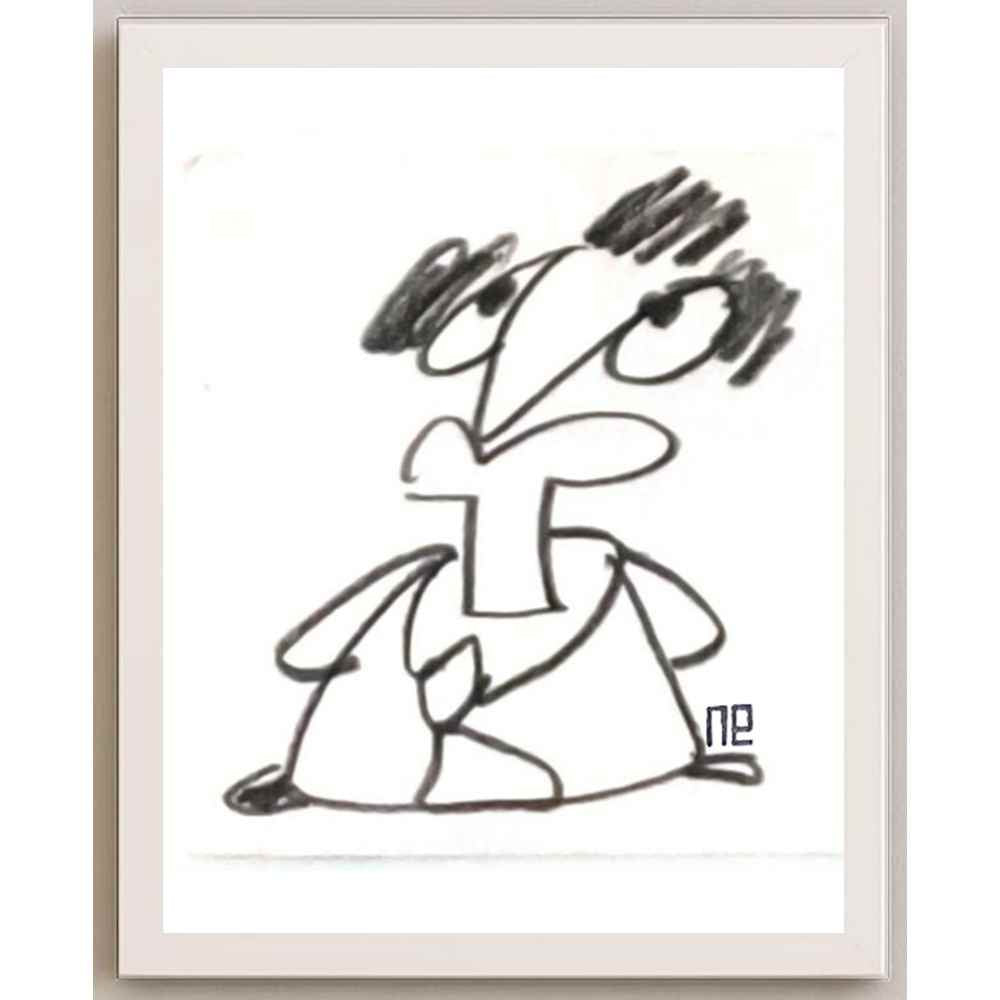 Nezih Danyal Tipler Kişiye Özel Sertifikalı Sınırlı Fine Art Karikatür Baskı NTP00441