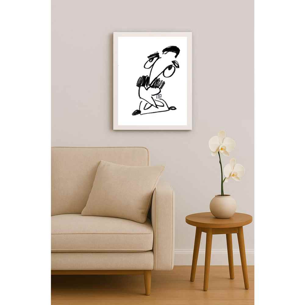Nezih Danyal Tipler Kişiye Özel Sertifikalı Sınırlı Fine Art Karikatür Baskı NTP00443