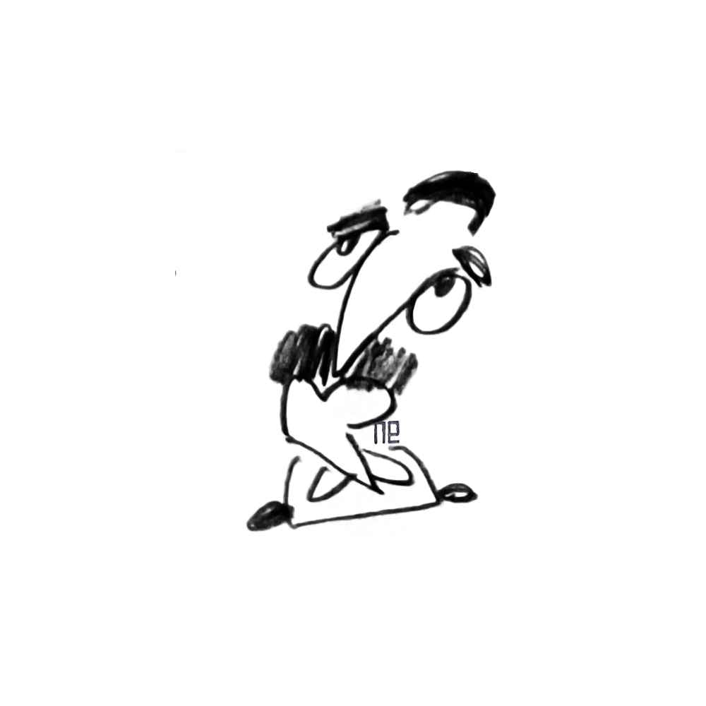 Nezih Danyal Tipler Kişiye Özel Sertifikalı Sınırlı Fine Art Karikatür Baskı NTP00443