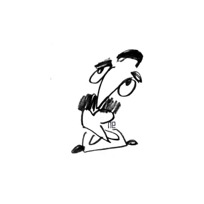 Nezih Danyal Tipler Kişiye Özel Sertifikalı Sınırlı Fine Art Karikatür Baskı NTP00443