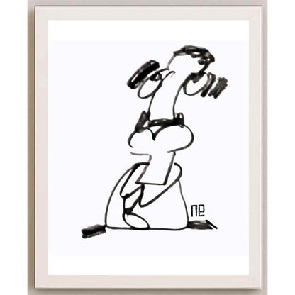 Nezih Danyal Tipler Kişiye Özel Sertifikalı Sınırlı Fine Art Karikatür Baskı NTP00444