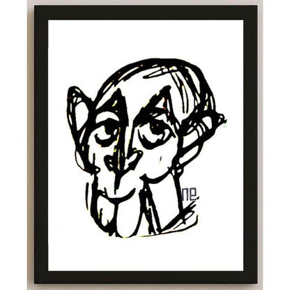 Nezih Danyal Tipler Kişiye Özel Sertifikalı Sınırlı Fine Art Karikatür Baskı NTP00453