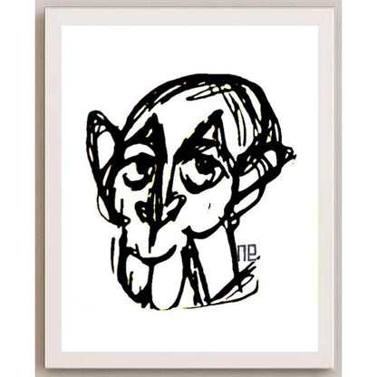 Nezih Danyal Tipler Kişiye Özel Sertifikalı Sınırlı Fine Art Karikatür Baskı NTP00453