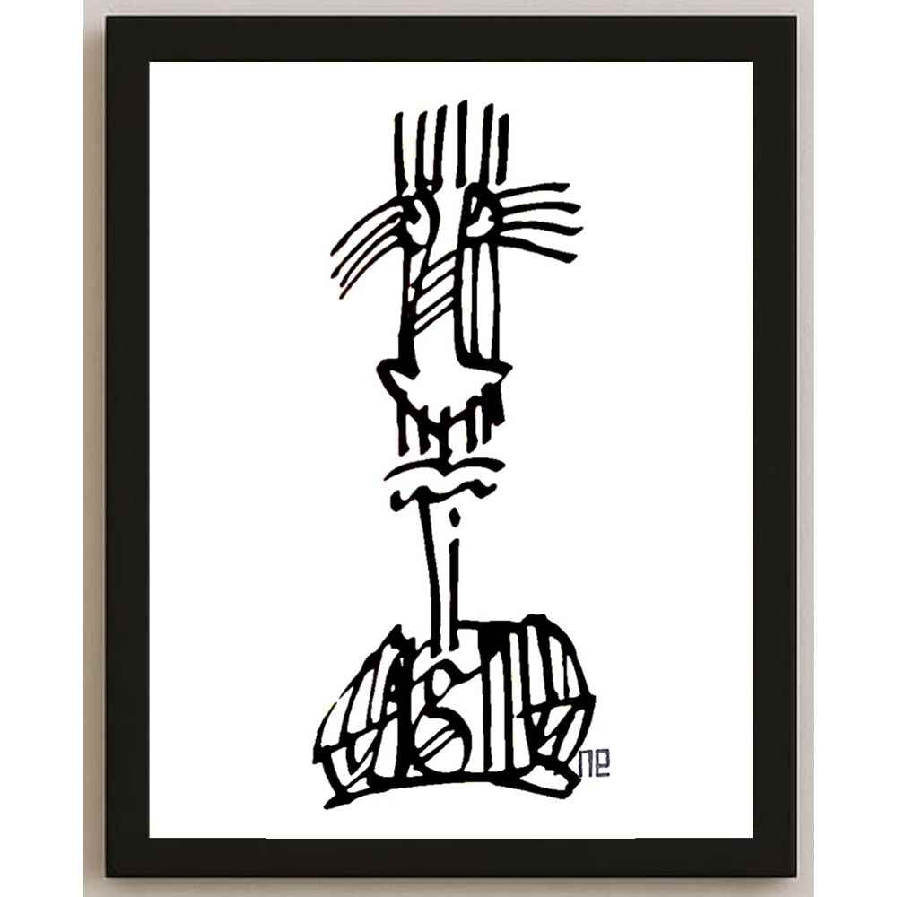 Nezih Danyal Tipler Kişiye Özel Sertifikalı Sınırlı Fine Art Karikatür Baskı NTP00454