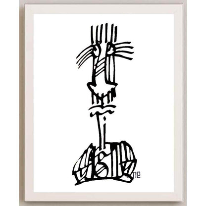 Nezih Danyal Tipler Kişiye Özel Sertifikalı Sınırlı Fine Art Karikatür Baskı NTP00454