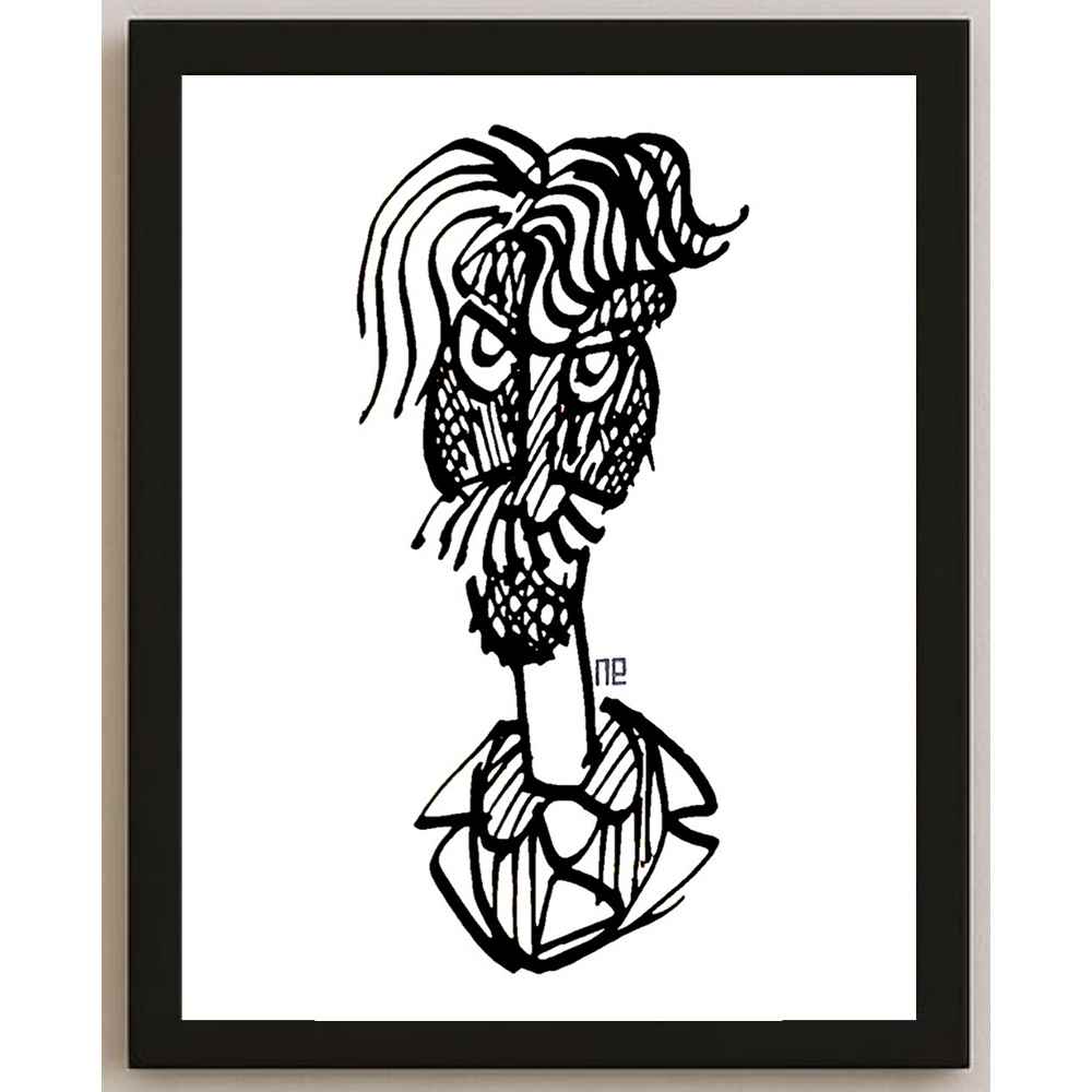 Nezih Danyal Tipler Kişiye Özel Sertifikalı Sınırlı Fine Art Karikatür Baskı NTP00455