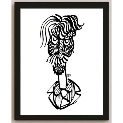Nezih Danyal Tipler Kişiye Özel Sertifikalı Sınırlı Fine Art Karikatür Baskı NTP00455