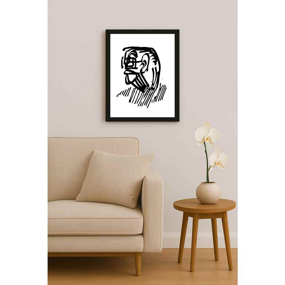Nezih Danyal Tipler Kişiye Özel Sertifikalı Sınırlı Fine Art Karikatür Baskı NTP00462