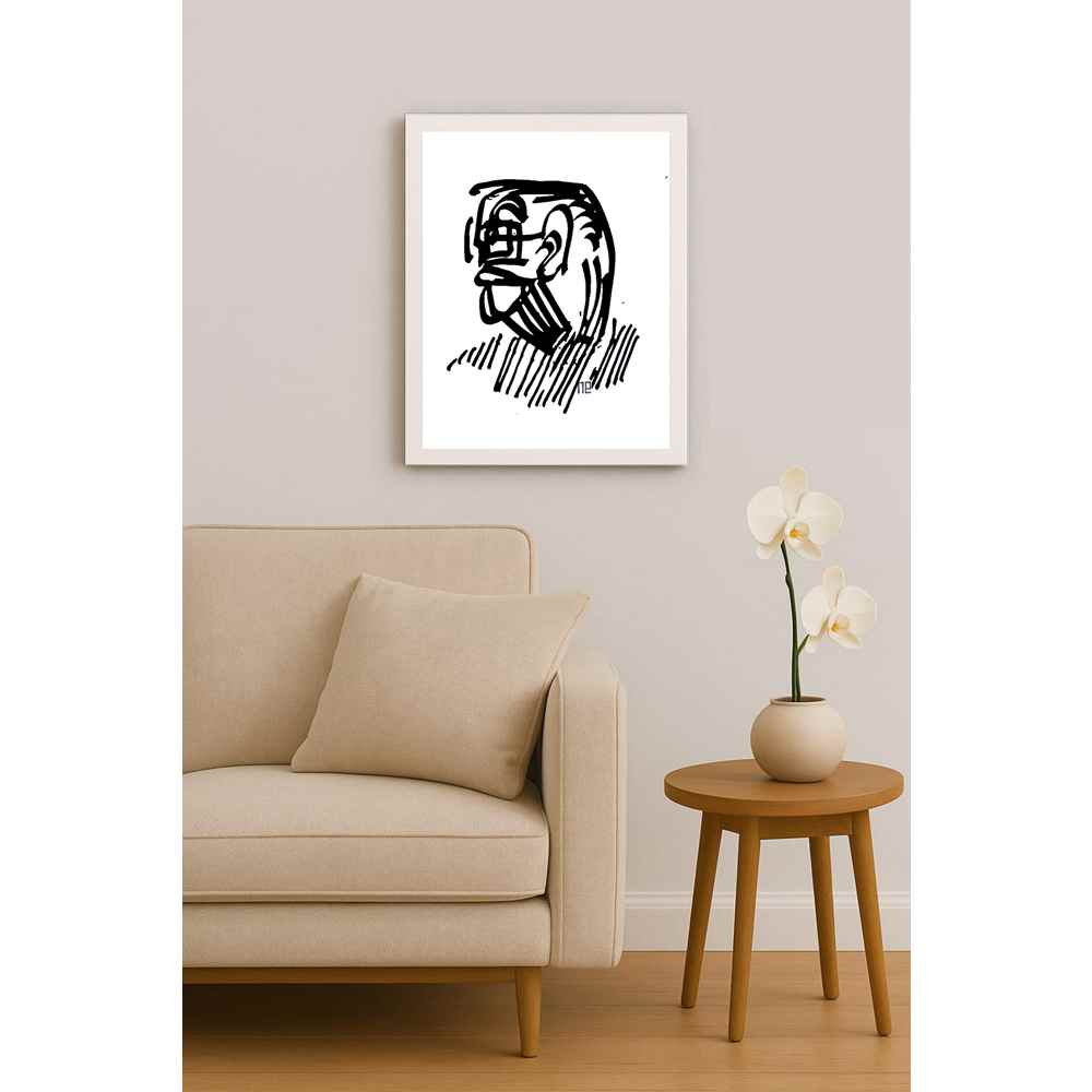 Nezih Danyal Tipler Kişiye Özel Sertifikalı Sınırlı Fine Art Karikatür Baskı NTP00462