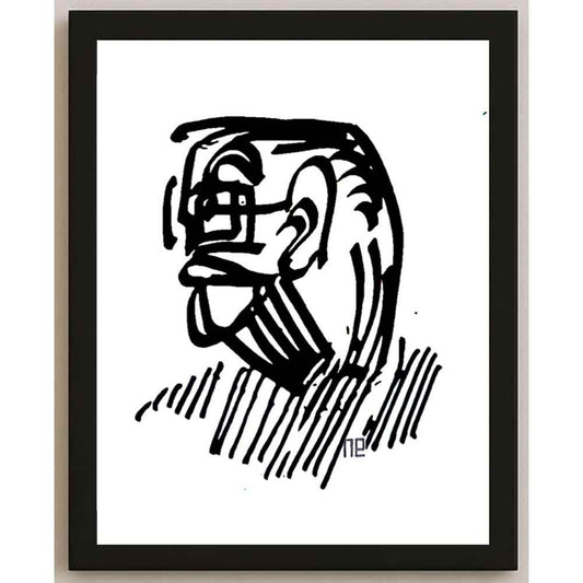 Nezih Danyal Tipler Kişiye Özel Sertifikalı Sınırlı Fine Art Karikatür Baskı NTP00462