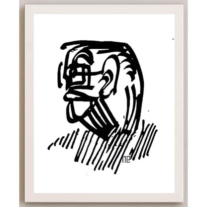 Nezih Danyal Tipler Kişiye Özel Sertifikalı Sınırlı Fine Art Karikatür Baskı NTP00462