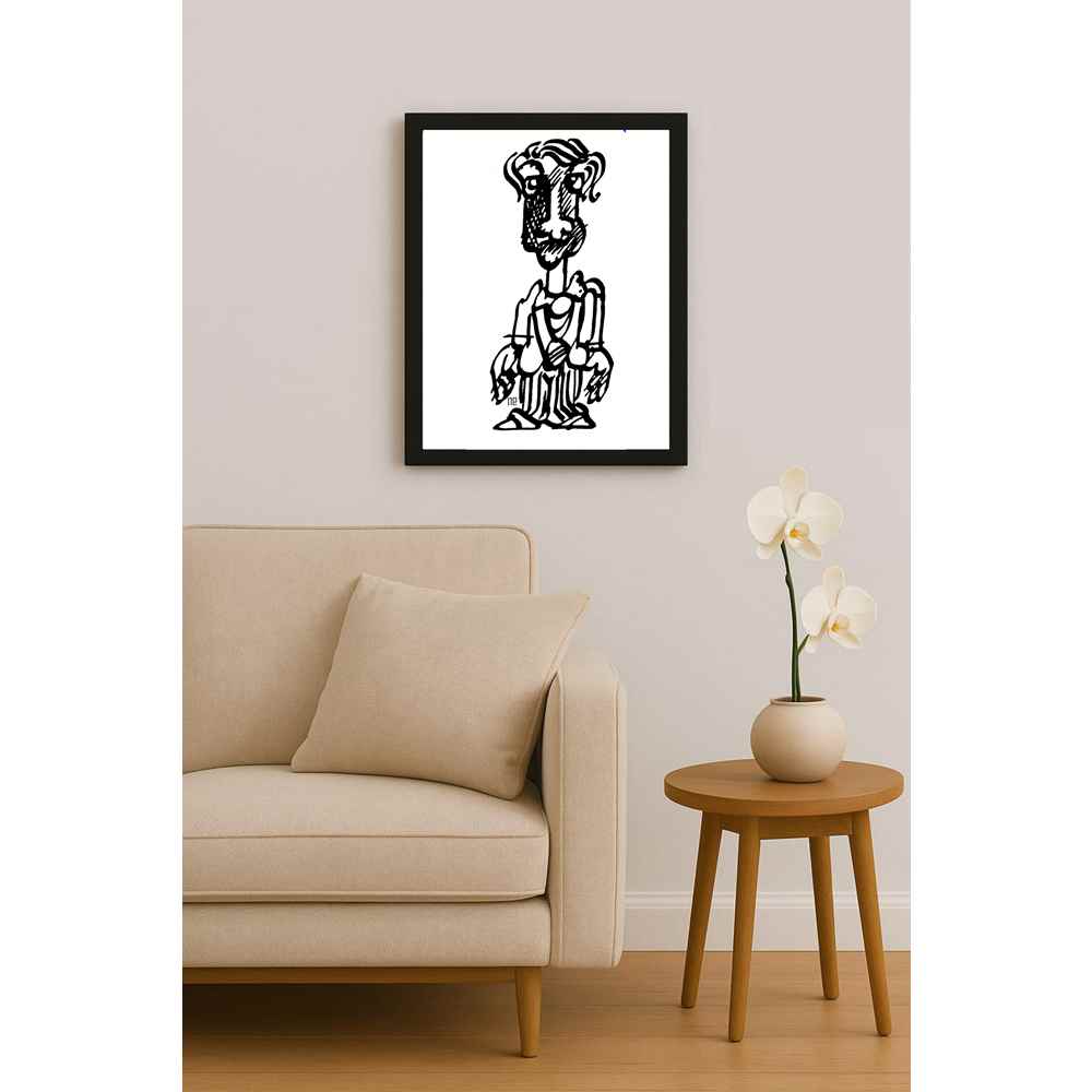 Nezih Danyal Tipler Kişiye Özel Sertifikalı Sınırlı Fine Art Karikatür Baskı NTP00463