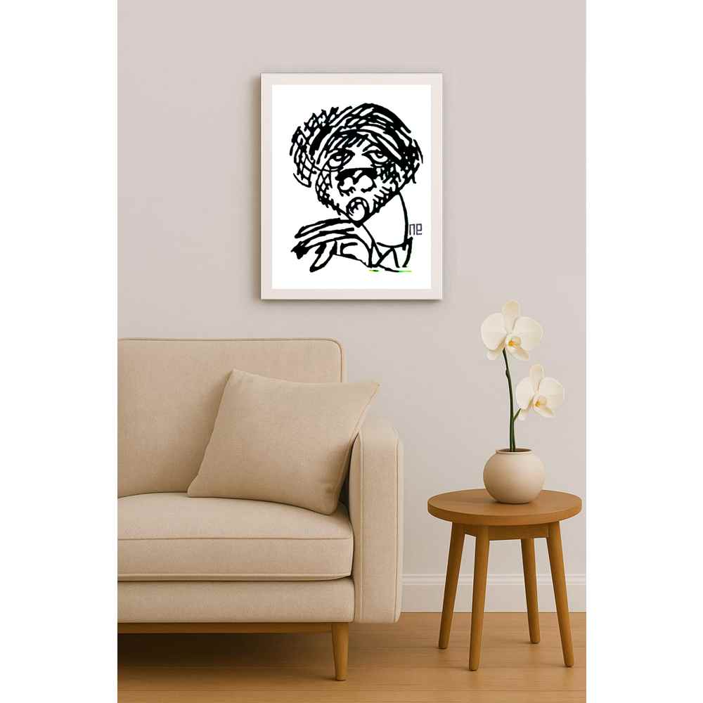 Nezih Danyal Tipler Kişiye Özel Sertifikalı Sınırlı Fine Art Karikatür Baskı NTP00464